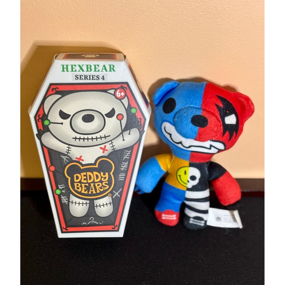 2 Deddy Bears Lot Series 4 Hexbear with Coffin and Multi-Color Skull Plush